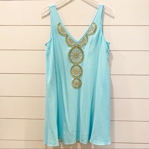 Lilly Pulitzer Fia Medium Serene Blue Sz M Dress